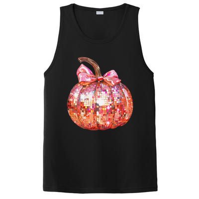 Cute Coquette Bow Disco Pumpkin Fall Autumn Funny Halloween PosiCharge Competitor Tank