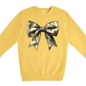 Camouflage Camo Bow Premium Crewneck Sweatshirt