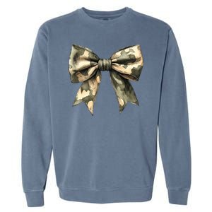 Camouflage Camo Bow Garment-Dyed Sweatshirt