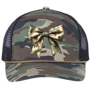 Camouflage Camo Bow Retro Rope Trucker Hat Cap