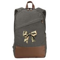 Camouflage Camo Bow Cotton Canvas Backpack