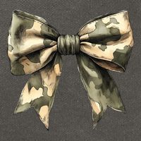 Camouflage Camo Bow Cotton Canvas Backpack