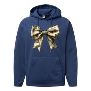 Camouflage Camo Bow Performance Fleece Hoodie