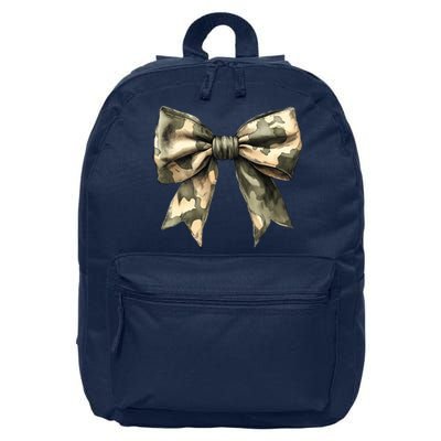 Camouflage Camo Bow 16 in Basic Backpack