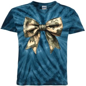 Camouflage Camo Bow Kids Tie-Dye T-Shirt