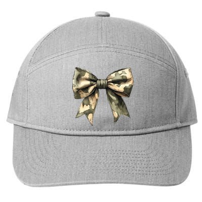 Camouflage Camo Bow 7-Panel Snapback Hat
