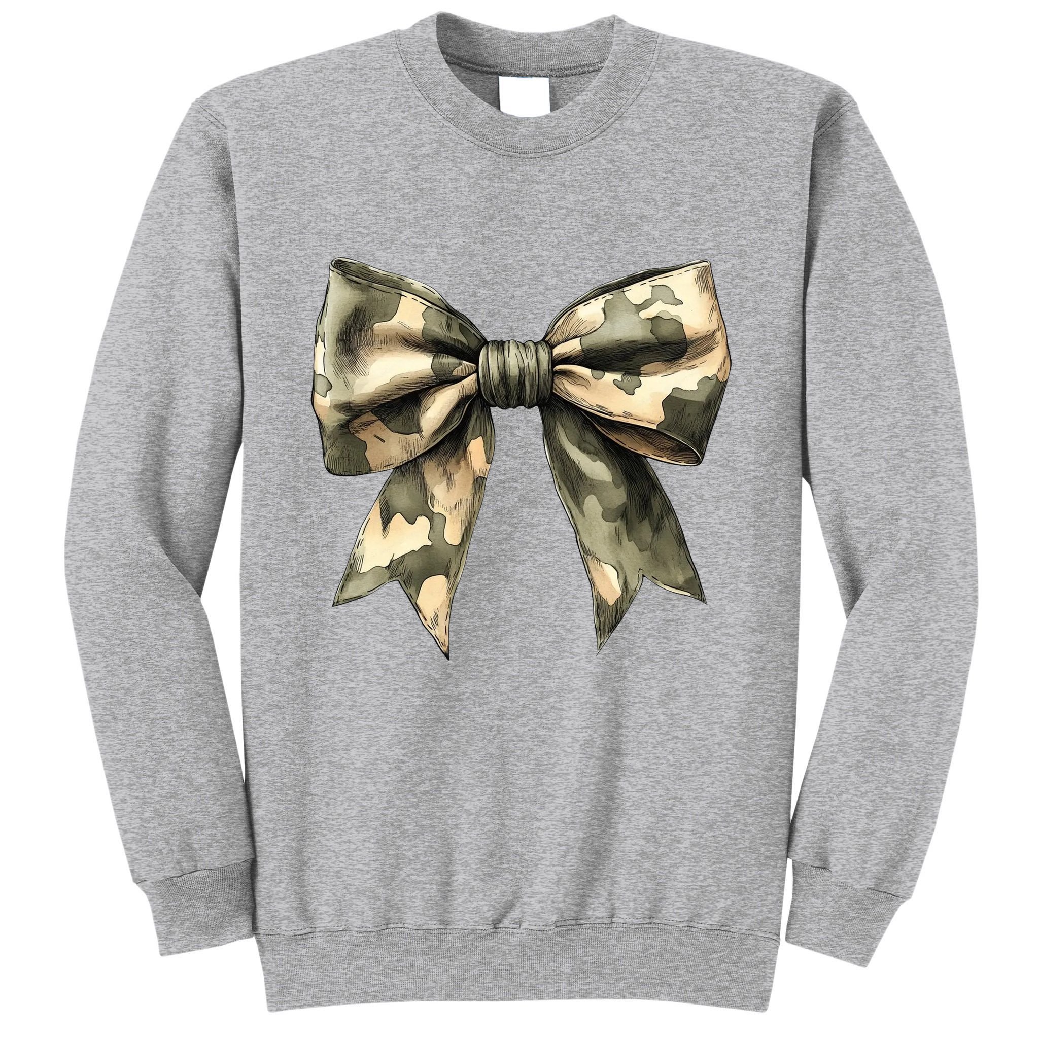 Camouflage Camo Bow Tall Sweatshirt