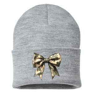 Camouflage Camo Bow Sustainable Knit Beanie