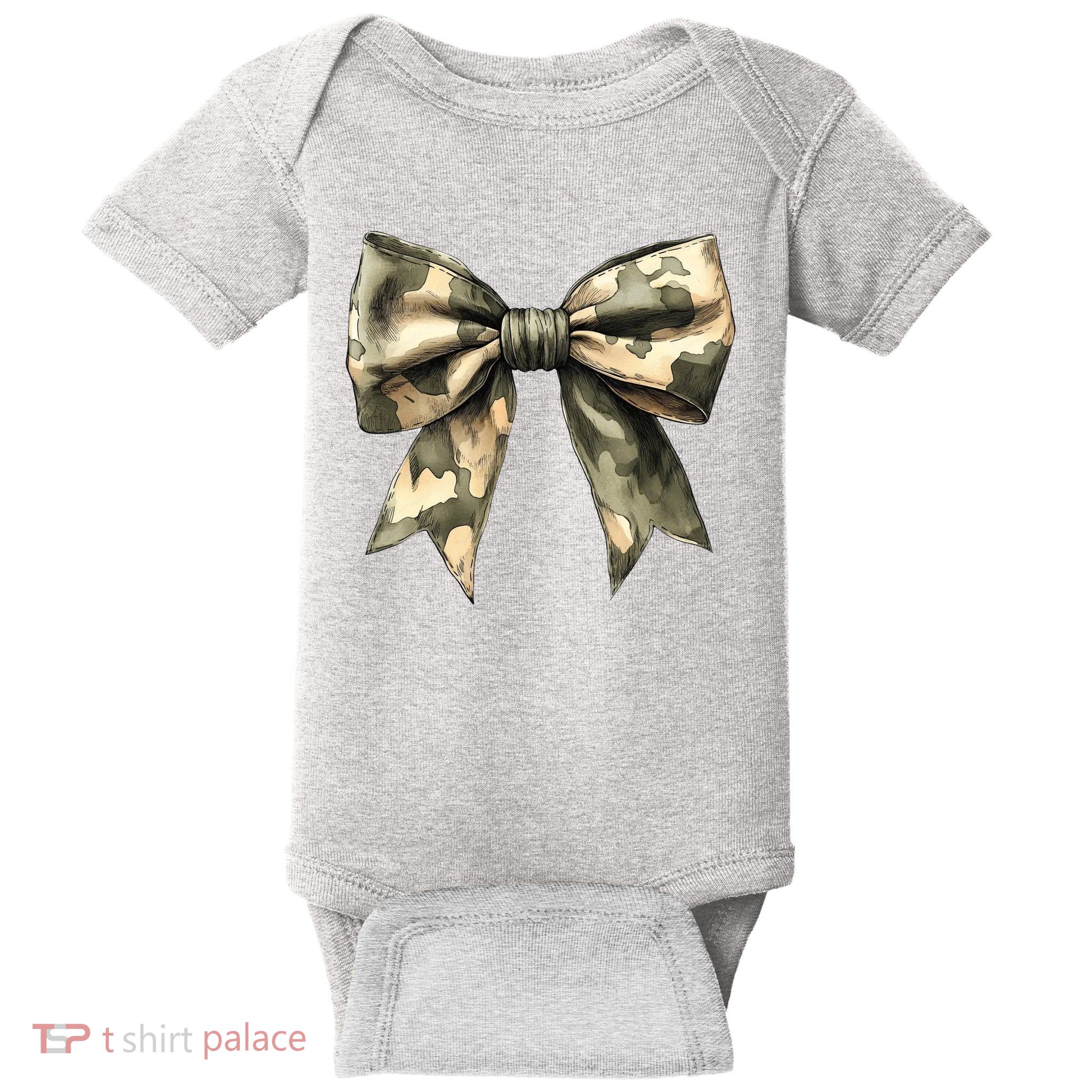 Camouflage Camo Bow Baby Bodysuit