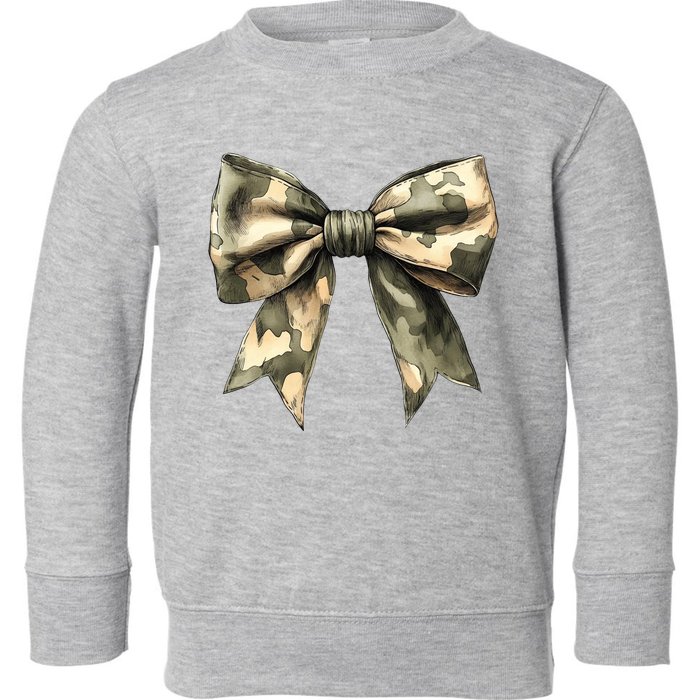 Camouflage Camo Bow Toddler Sweatshirt