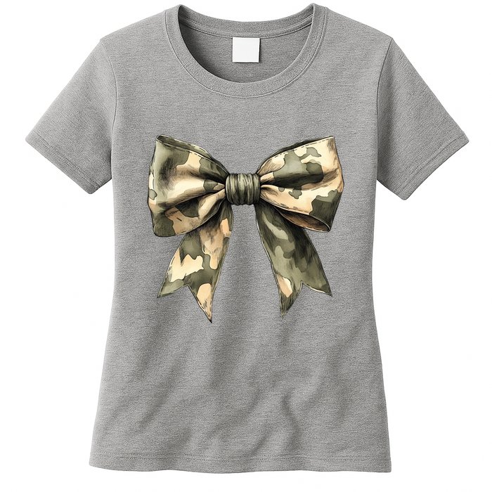 Camouflage Camo Bow Womens T-Shirt