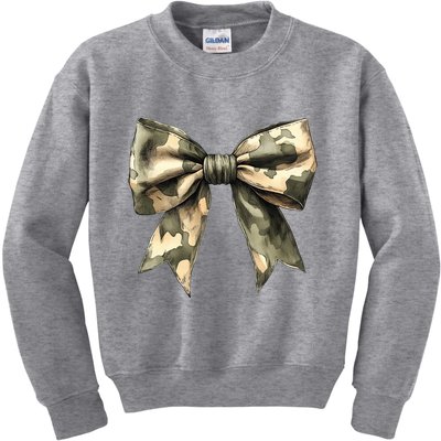 Camouflage Camo Bow Kids Sweatshirt