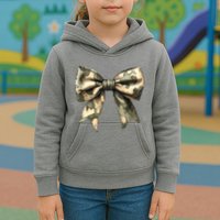 Camouflage Camo Bow Kids Hoodie
