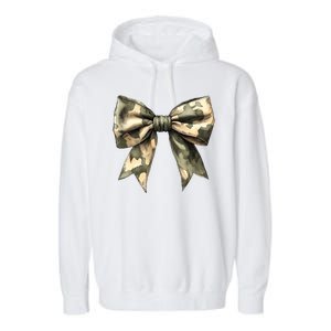 Camouflage Camo Bow Garment-Dyed Fleece Hoodie