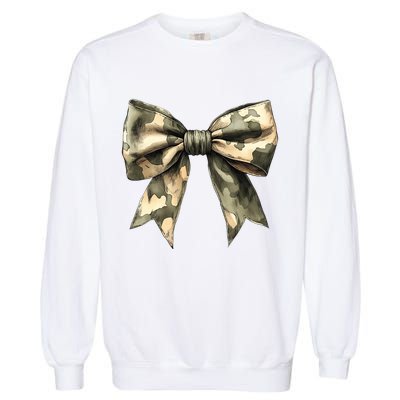 Camouflage Camo Bow Garment-Dyed Sweatshirt