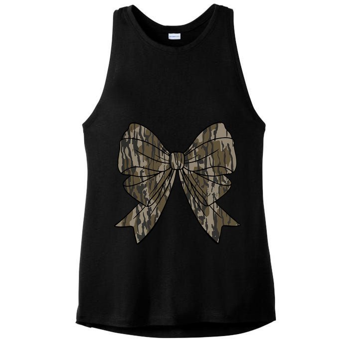 Camo Coquette Bow Duck Hunt Duck Hunting Ladies PosiCharge Tri-Blend Wicking Tank