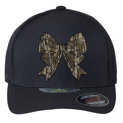 Camo Coquette Bow Duck Hunt Duck Hunting Flexfit Unipanel Trucker Cap