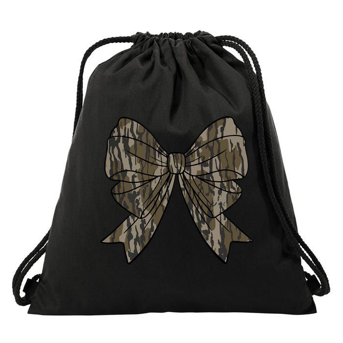 Camo Coquette Bow Duck Hunt Duck Hunting Drawstring Bag