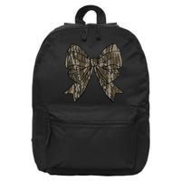 Camo Coquette Bow Duck Hunt Duck Hunting 16 in Basic Backpack