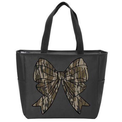 Camo Coquette Bow Duck Hunt Duck Hunting Zip Tote Bag
