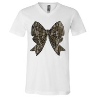 Camo Coquette Bow Duck Hunt Duck Hunting V-Neck T-Shirt