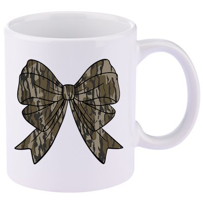 Camo Coquette Bow Duck Hunt Duck Hunting 11oz C Handle Ceramic Mug