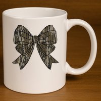 Camo Coquette Bow Duck Hunt Duck Hunting 11oz C Handle Ceramic Mug