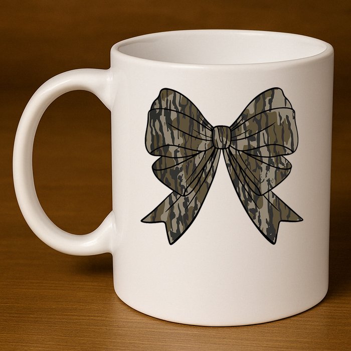Camo Coquette Bow Duck Hunt Duck Hunting 11oz C Handle Ceramic Mug