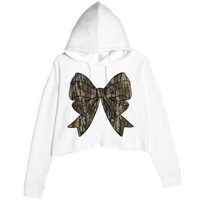 Camo Coquette Bow Duck Hunt Duck Hunting Crop Fleece Hoodie