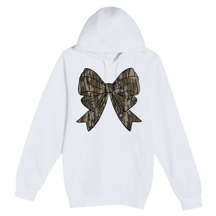 Camo Coquette Bow Duck Hunt Duck Hunting Premium Pullover Hoodie
