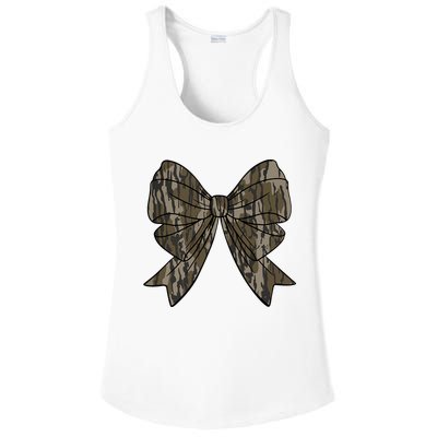 Camo Coquette Bow Duck Hunt Duck Hunting Ladies PosiCharge Competitor Racerback Tank