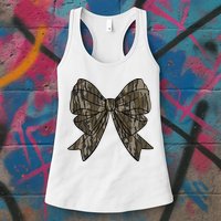 Camo Coquette Bow Duck Hunt Duck Hunting Womens Tank Top