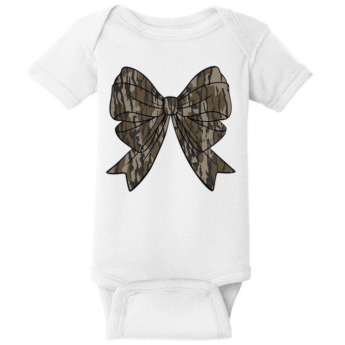 Camo Coquette Bow Duck Hunt Duck Hunting Baby Bodysuit