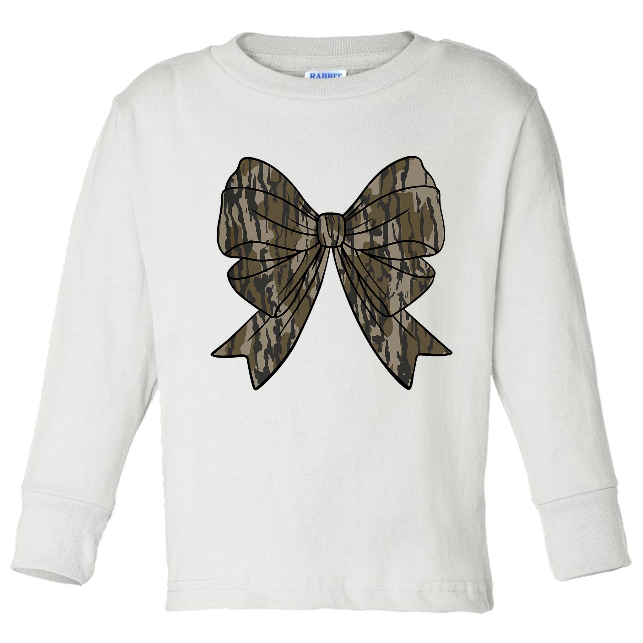 Camo Coquette Bow Duck Hunt Duck Hunting Toddler Long Sleeve Shirt