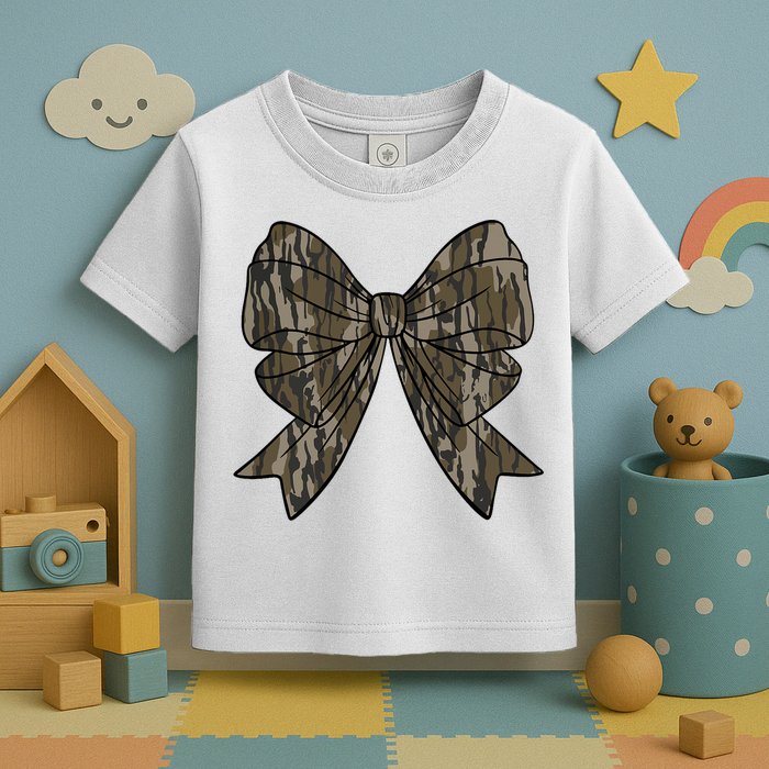 Camo Coquette Bow Duck Hunt Duck Hunting Toddler T-Shirt