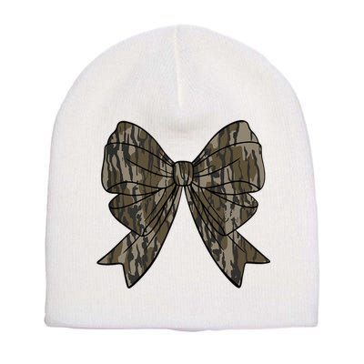 Camo Coquette Bow Duck Hunt Duck Hunting Short Acrylic Beanie