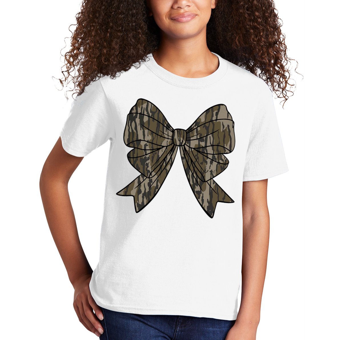Camo Coquette Bow Duck Hunt Duck Hunting Kids T-Shirt