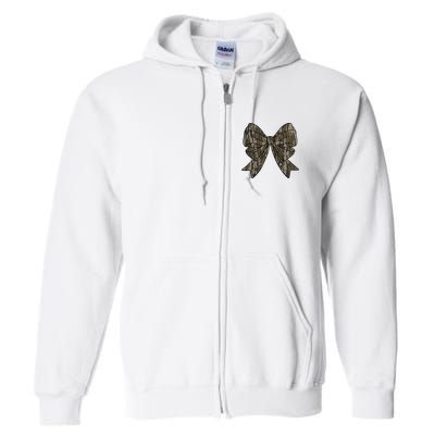 Camo Coquette Bow Duck Hunt Duck Hunting Full Zip Hoodie