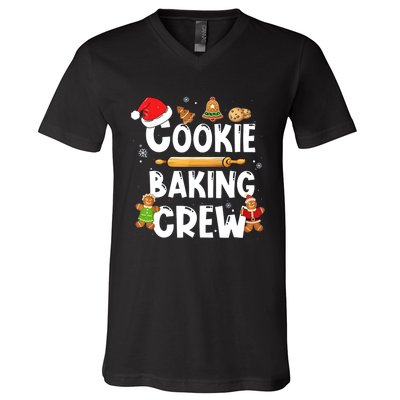 Christmas Cookie Baking Crew Funny Pajamas Family Xmas V-Neck T-Shirt