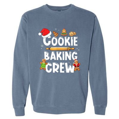 Christmas Cookie Baking Crew Funny Pajamas Family Xmas Garment-Dyed Sweatshirt