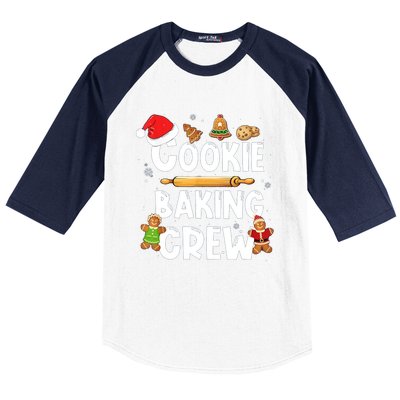 Christmas Cookie Baking Crew Funny Pajamas Family Xmas Baseball Sleeve Shirt