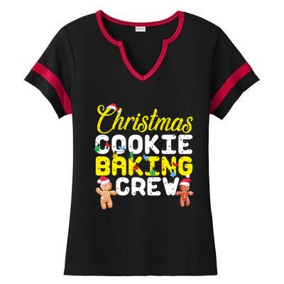 Christmas Cookie Baking Crew Gingerbread Gift Ladies Halftime Notch Neck Tee