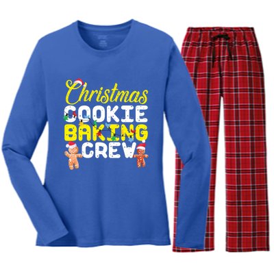 Christmas Cookie Baking Crew Gingerbread Gift Women's Long Sleeve Flannel Pajama Set 