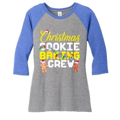 Christmas Cookie Baking Crew Gingerbread Gift Women's Tri-Blend 3/4-Sleeve Raglan Shirt