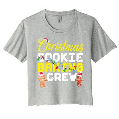 Christmas Cookie Baking Crew Gingerbread Gift Women's Crop Top Tee