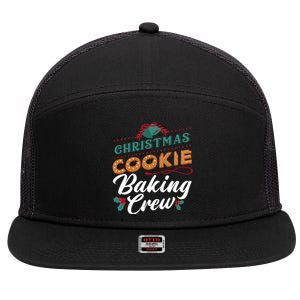 Christmas Cookie Baking Crew Gingerbread Team Santa Family Gift 7 Panel Mesh Trucker Snapback Hat