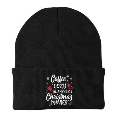 Coffee Cozy Blankets & Christmas Movies Red Plaid Beanie