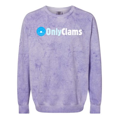 Clam Collector Beach Pun Humor Onlyclams Sea Fan Colorblast Crewneck Sweatshirt