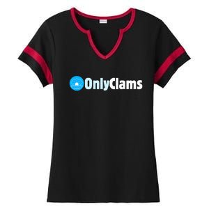 Clam Collector Beach Pun Humor Onlyclams Sea Fan Ladies Halftime Notch Neck Tee