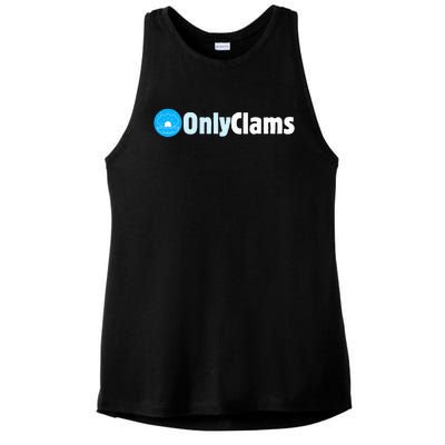 Clam Collector Beach Pun Humor Onlyclams Sea Fan Ladies PosiCharge Tri-Blend Wicking Tank